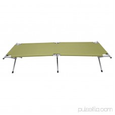 Outsunny Heavy-Duty Outdoor Folding Military Style Camping Cot - Green
